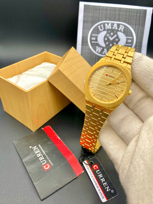 Curren Slim watch Orignal Full Golden Stainless Steel Quality